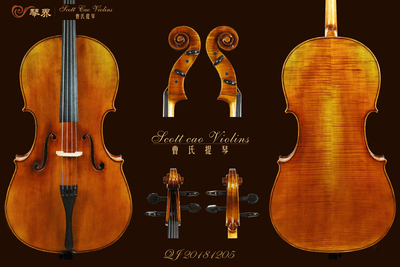 （已售）STC -750E Copy of  Gore Booth 1710  { QJ 20181205 } 演奏级大提琴+收藏证书+终生保养